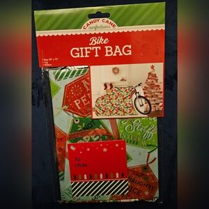 Candy Cane Confections Bike Gift Bag NEW